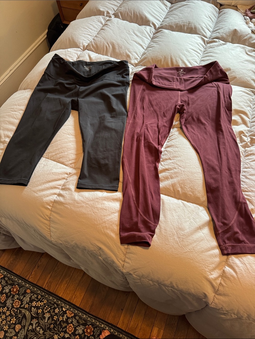 Athleta Leggings - Two Pairs Black & Burgundy